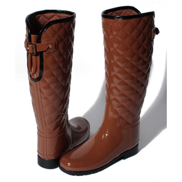 【美品】HUNTER レインブーツ リファインド　グロスキルテッドトール 楽天市場】HUNTER ハンター 【レディース】リファインド グロス