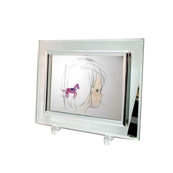 いわさきちひろ ミラーフレーム 横顔 157 ハガキサイズ対応 チープ