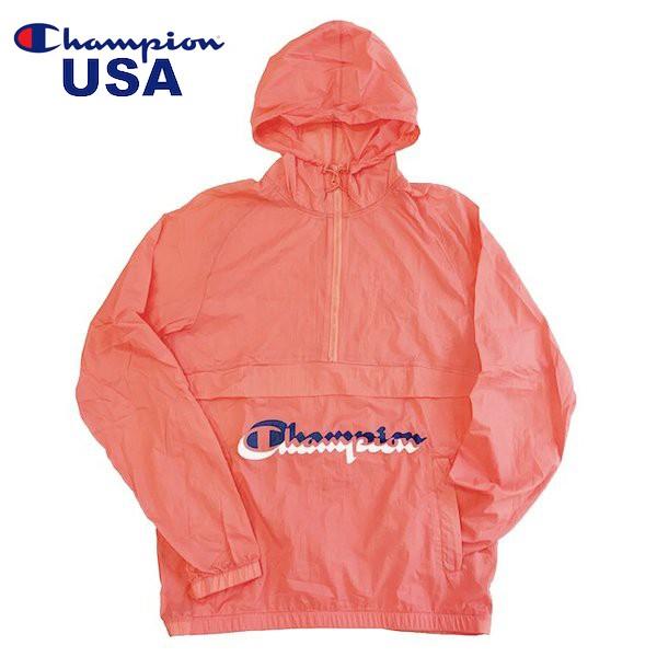 champion papaya anorak windbreaker jacket