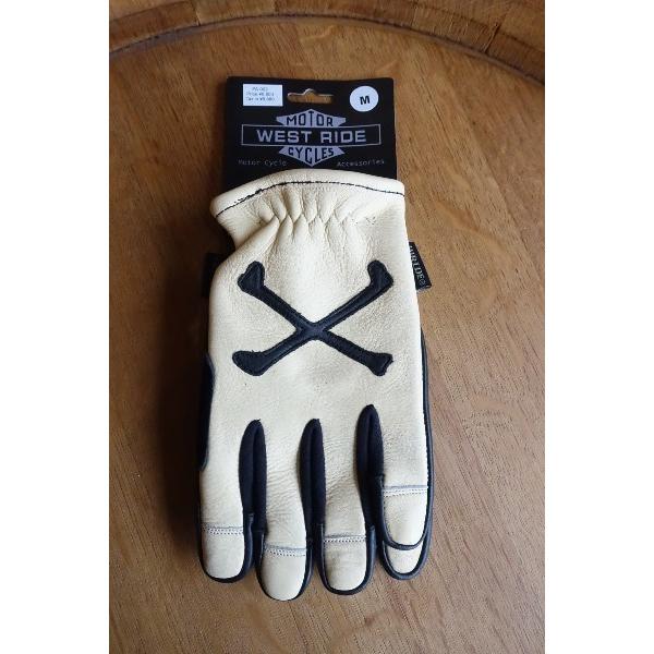 ウエストライド WEST RIDE CROSS BONES GLOVE CRM×BLK : MAGIC-U&Co