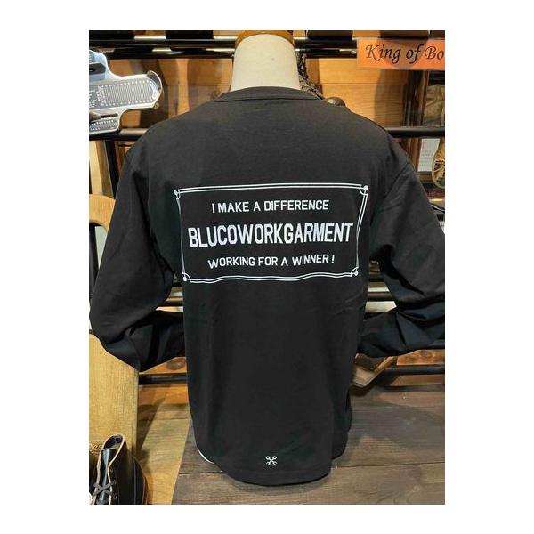 ブルコ/BLUCO ロンT 165-12-033 ポケット L/S Tシャツ -Ticket- BLK