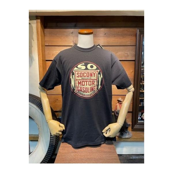 フリーホイーラーズ/FREEWHEELERS Tシャツ #2425002 AMERICAN MOTOR CULTURE “SOCONY” NVY
