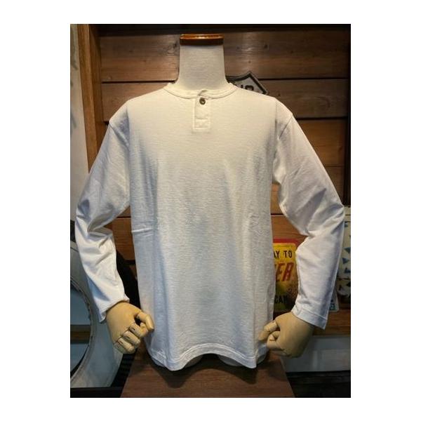 ガンズ/GUNZ ロンT 443G195 PLAIN TYPE ロングスリーブヘンリーネックシャツ WH