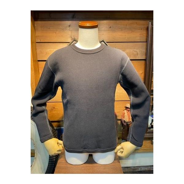 フルカウント/FULLCOUNT サーマル 5964 Heavyweight Waffle Longsleeve T Shirt BLK