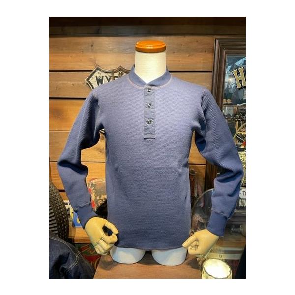 バズリクソンズ/BUZZ RICKSON'S サーマル BR68130 THERMAL HENLEY NECK T-SHIRTS NVY