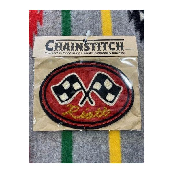 ライオット/RIOTT ワッペン “CHECKER FLAG” PATCH RED