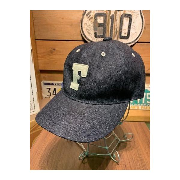 フルカウント/FULLCOUNT キャップ 6843 6Panel Denim Baseball Cap 'F' Patch