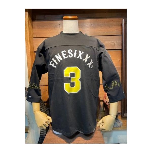 ファインシックス/FINESIXXX フットボールTシャツ 3RD ANNIVERSARY FOOTBALL 7SLEEVES - BLACK