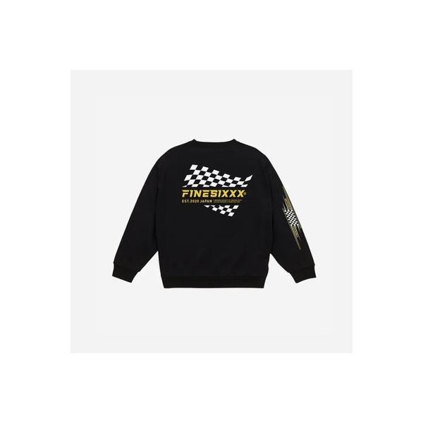ファインシックス/FINESIXXX スウェット  FS-2023SA-002 FINE-FLAG GRAPHIC CREW NECK SWEAT BLK