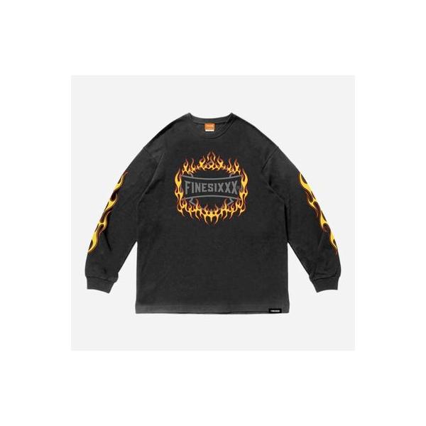 ファインシックス/FINESIXXX ロンT FS-2024SS-004 FINE FLAMES GRAPHIC LONG SLEEVES SUMI