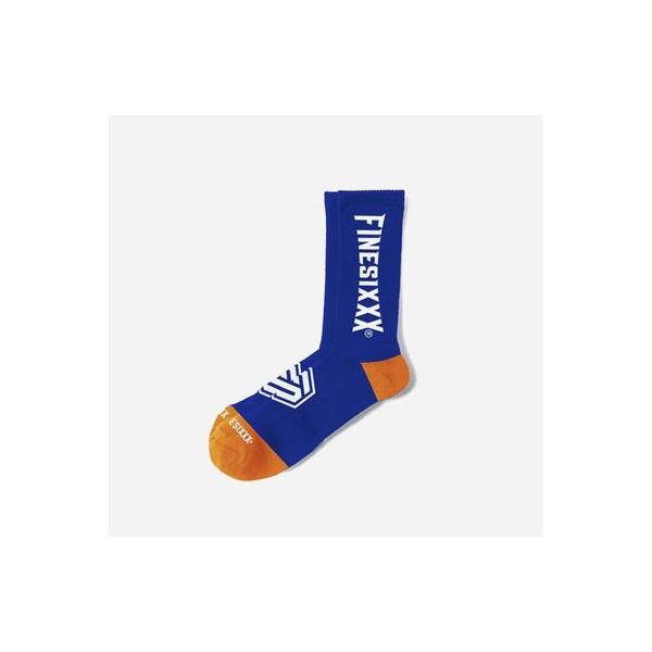 ファインシックス/FINESIXXX ソックス FS-2024SS-010 FINESOX VOL.02 -  ROYALE BLUE × ORANGE