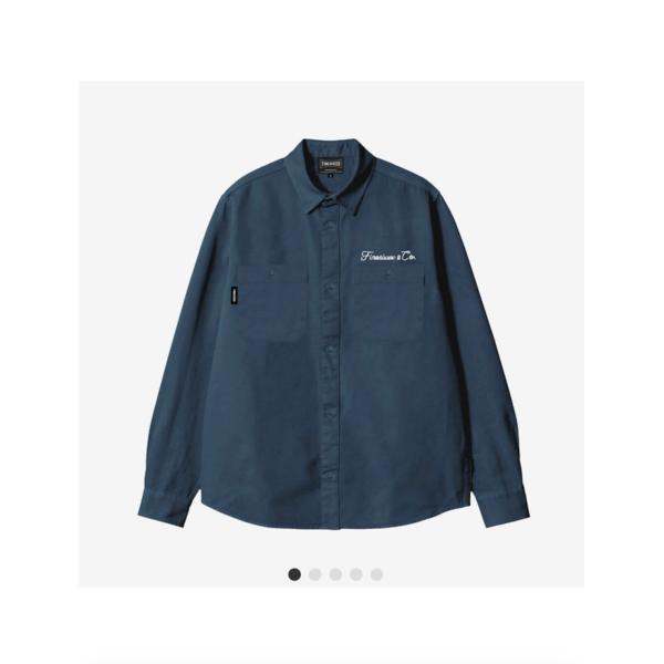 ファインシックス/FINESIXXX ワークシャツ  FS-2025AW-002 T/C WORK LS SHIRTS - VINTAGE BLUE