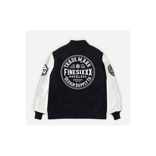 ファインシックス/FINESIXXX スタジャン FS-2025AW-005 3RD ANNIVERSARY AWARD JACKET BLACK×WHITE LEATHER