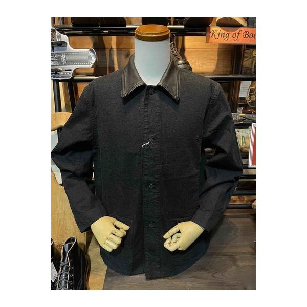フルカウント/FULLCOUNT カバーオール 【26AW】GFC2001 Leather Collar Denim Chore Jacket