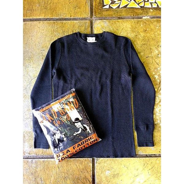 GLAD HAND グラッドハンド クルーネック 長袖ワッフルTシャツ GLAD HAND-10 [BLK]