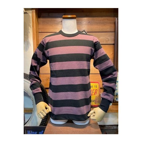 ウエストライド/WESTRIDE ロンT 22FW HEAVY BORDER LONG TEE BLK/BLFLW