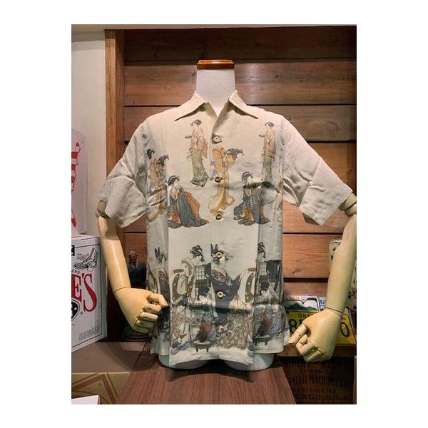 SUN SURF / UTAMAROS BEAUTY/XS/レーヨン/BEG/総柄/ss32948/襟汚れ magic-u_ss32948beg