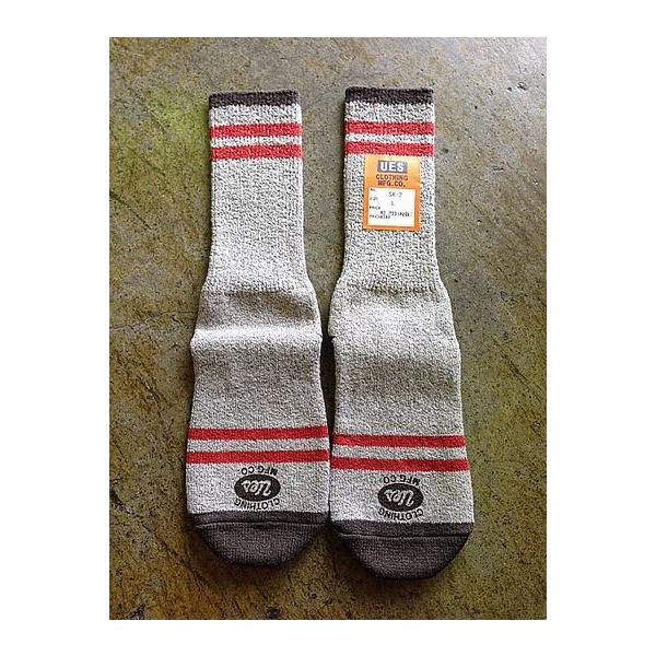 ウエス/UES ソックス SX-2 杢ソックス RED