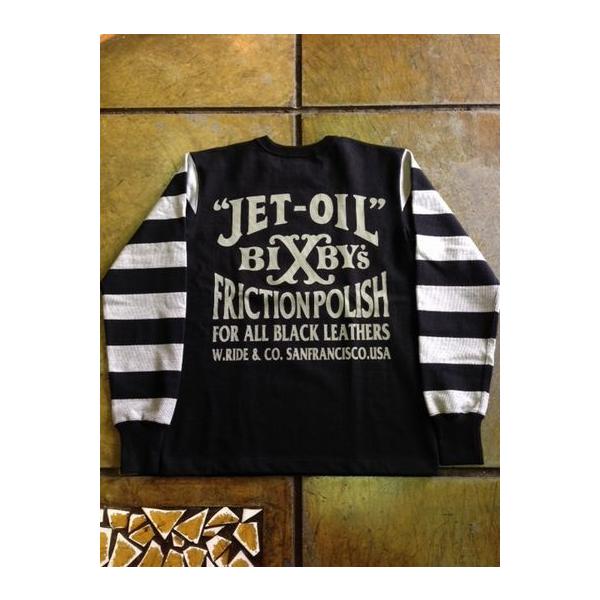 ウエストライド/WESTRIDE ロンT 17FW HEAVY BORDER SLEEVE LONG TEE BLK/GRY