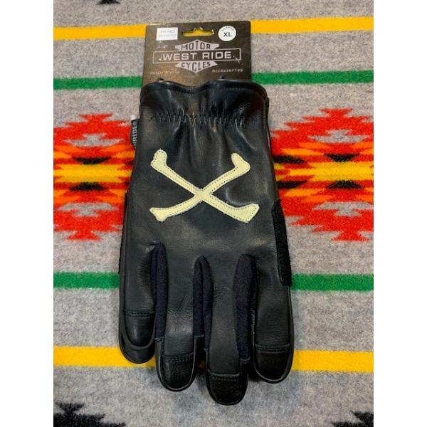 ウエストライド/WESTRIDE グローブ CROSS BONE GLOVE BLK/CRM