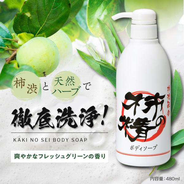 柿の精ボディソープ 柿渋ボディソープ カキタンニン 爽やか感 ミンドの