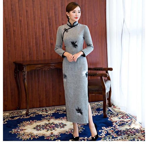 チャイナドレス レディース ダッフル ワンピース 中華風 マキシ丈 長袖 裾スリット 花柄 オールインワン 秋 冬 春 秋冬新作 Buyee Buyee Japanese Proxy Service Buy From Japan Bot Online