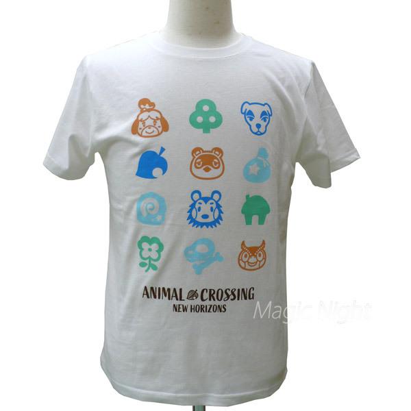 どうぶつの森Tシャツ アイコン ホワイト 白 Tシャツ あつまれどうぶつ
