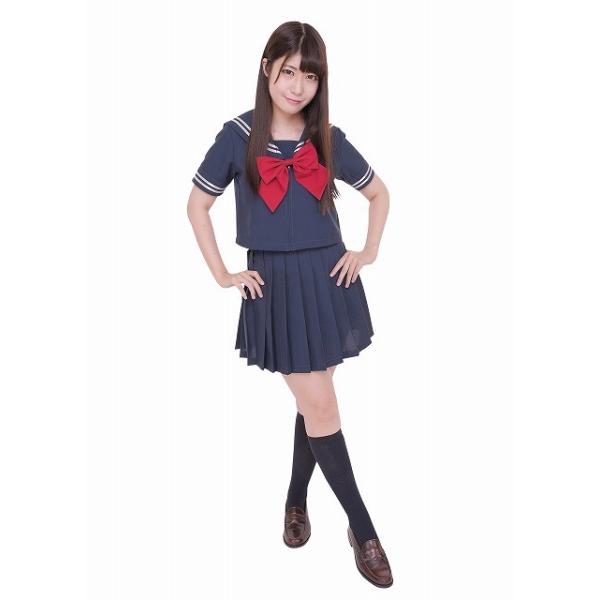 カラーセーラー 紺×紺 JK ライブ 学祭 文化祭 対応 コスプレ衣装