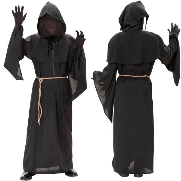 死神 衣装 コスチューム ハロウィン コスプレ 大人用 ホラー ローブ 黒