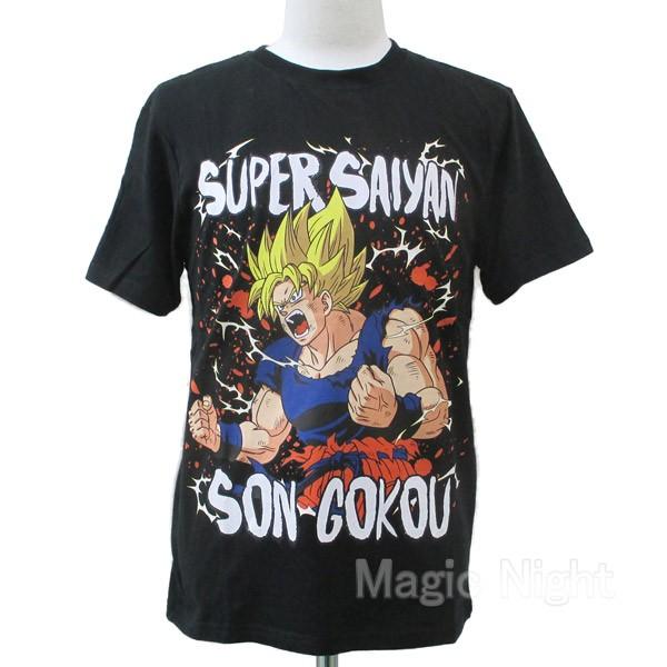 超サイヤ人 孫悟空 Tシャツ ブラック 黒 ドラゴンボールZ SUPER 超サイヤ人 孫悟空 Tシャツ ブラック 黒 ドラゴンボールZ SUPER