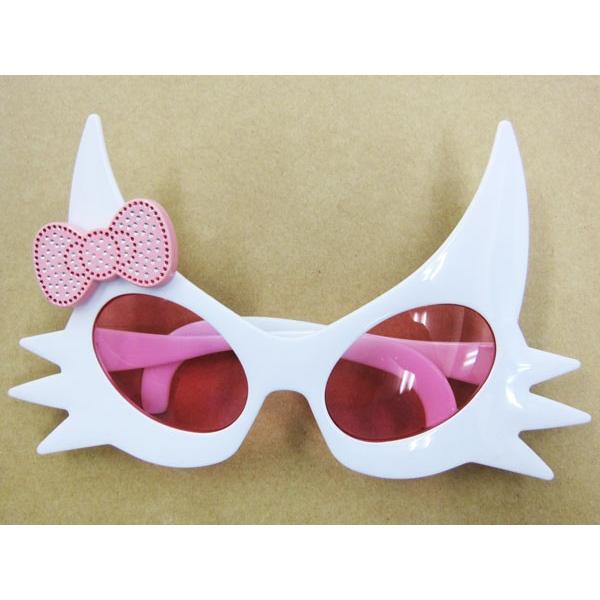 ホワイトキャットサングラス 白ねこ おもしろメガネ ハロウィン 仮装 グッズ El3312 コスプレ衣装専門店マジックナイト 通販 Yahoo ショッピング