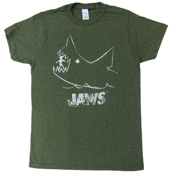 ジョーズ Tシャツ Cholk Board チョークボード Jaws サメ 半袖 緑