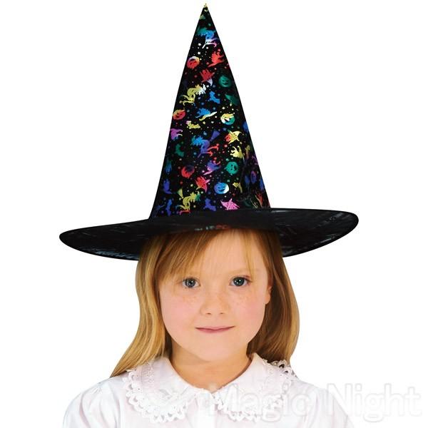 チャイルド レインボー ウィッチハット 魔女帽子 ハロウィン 子供用