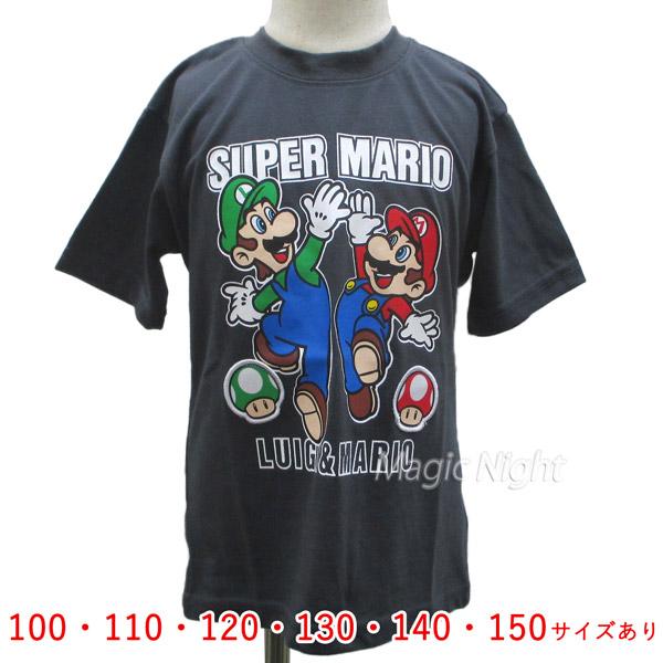 任天堂（Nintendo） マリオ＆ルイージ キノコワッペン Tシャツ 子供用 