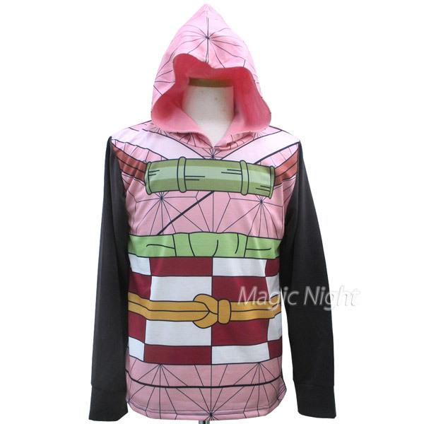 奉仕品 竈門禰豆子 フード付きパーカー 大人用 鬼滅の刃 ねずこ 長袖