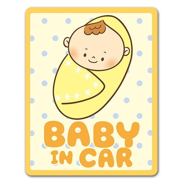 車ステッカー 赤ちゃん笑顔 おくるみ Baby In Car ベビーインカー ベイビーインカー 車マグネットステッカー ゆうパケット対応210円 A マグネットパークyahoo 店 通販 Yahoo ショッピング