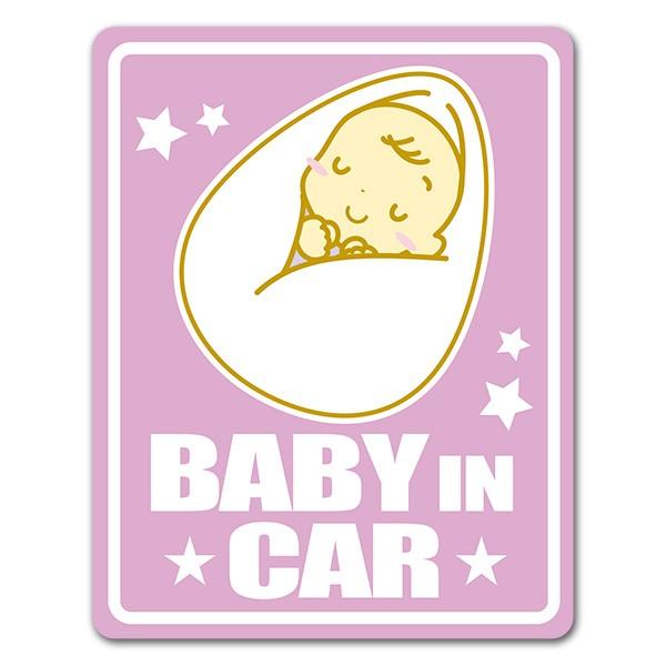 マグネットパークYahoo 店車ステッカー 赤ちゃん寝顔 CAR ベビー 
