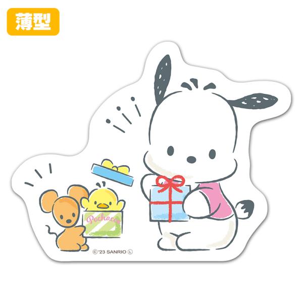 薄型ダイカットマグネットステッカー ポチャッコ ポチャッコ＆チョッピ＆ピーちゃんズ 室内用 ゆうパケット対応210円〜
