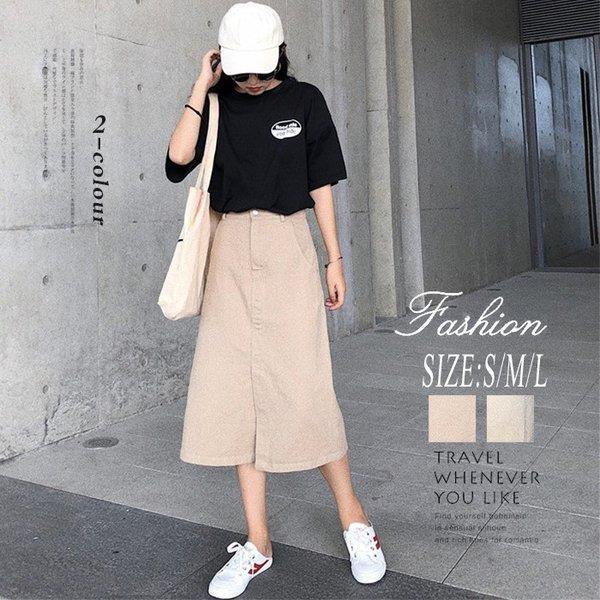 ボトムス 新作品 スカート 膝下丈スカート 体型カバー 着痩せ デニムスカート ハイウエスト Aライン 上品 きれいめ おしゃれ 可愛い 春夏 女性 人気 通勤 Magokoro E Magokoro 通販 Yahoo ショッピング