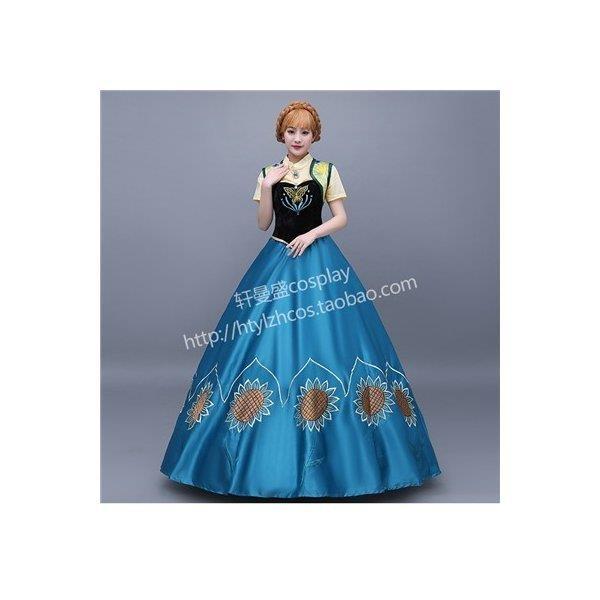国内正規品新品本物のelsa アナ雪 大人用ドレス コスプレ Elsa 衣装 エルサ エルサ Wl627a 大人用ドレス プリンセスドレス ディズニープレセンス 戴冠式 長袖刺繍 ハロウィン ドレス Xrx E Magokoro