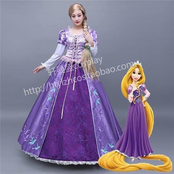 Wl457 ディズニー映画ラプンツェルの大人用ドレス コスチューム ハロウィン 衣装 ラプンツェル 大人 衣装 大人 レディース 女性用 衣装 ドレス 女性用 キャラクター 仮装 Xrx E Magokoro