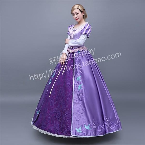 Wl457 ディズニー映画ラプンツェルの大人用ドレス コスチューム ハロウィン 衣装 ラプンツェル 大人 衣装 大人 レディース 女性用 衣装 ドレス 女性用 キャラクター 仮装 Xrx E Magokoro