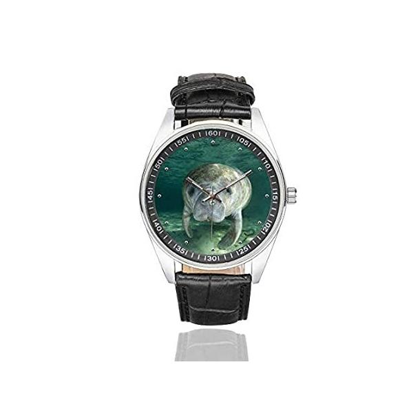最終処分激安 Interestprint 面白い キュート マナティー メンズ ファッションウォッチ カジュアル 防水 腕時計並行輸入品 プレイステーション インディーズ Study Mn
