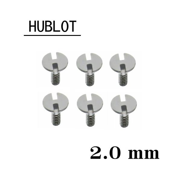 【送料無料】 HUBLOT ウブロ 用 ネジ 2.0mm シルバー 6本セット  /  H型　時計部品　時計ネジ　ねじ　スクリュー　部品　パーツ