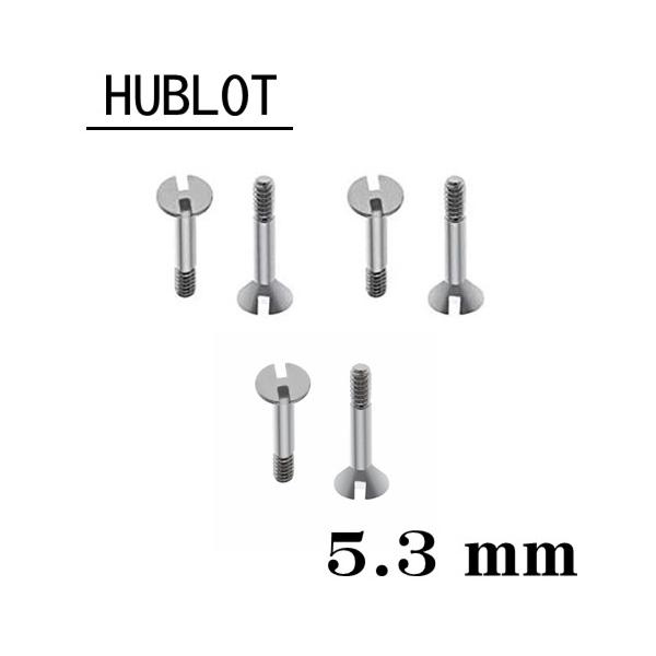 【送料無料】 HUBLOT ウブロ 用 ネジ 5.3mm シルバー 6本セット  /  H型　時計部品　時計ネジ　ねじ　スクリュー　部品　パーツ