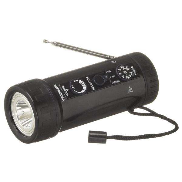 Yazawa ヤザワ LL85BK AM/FMラジオ搭載 0.3W LEDライト ブラック (約)Φ60×H 151mm