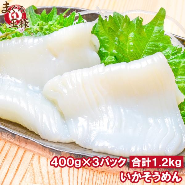 お中元 国産 いかそうめん イカソーメン 合計1.2kg 400g×3パック スルメイカ いか イカ 烏賊