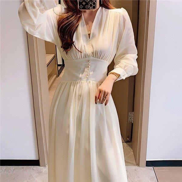 ワンピース レディース 40代 きれいめ 冬 マキシ ロングワンピース 長袖 春 夏 秋 冬 Aラインワンピース 着痩せ 韓国風 シャツワンピ おしゃれ Ol通勤 二次会 セール特価