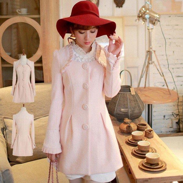 超人気新品 アウター 個性 レディースコート くるみボタン ふんわり フリル ラシャ レース かわいい 安い 新品 新作 レディース激安 上品ムード溢れるヘビロテ確実マストアウター コート アウター Meorboston Org