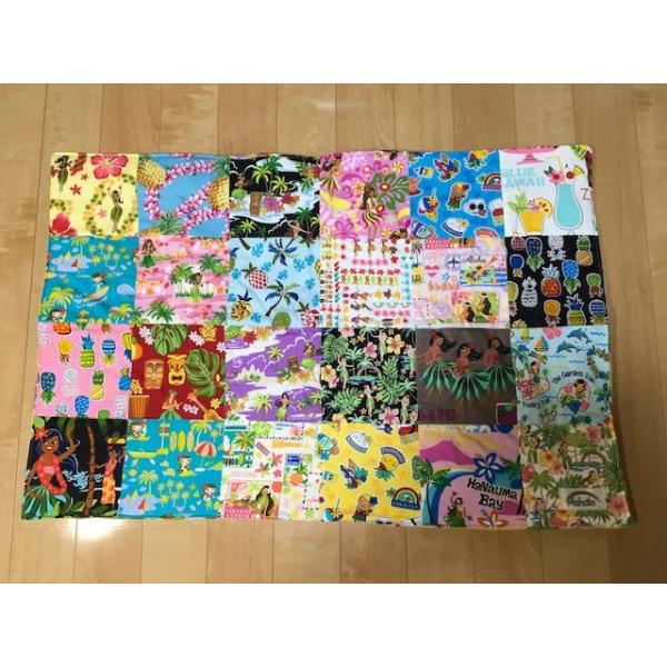 ブランケット パッチワーク風 E : 手作りハワイアン雑貨 Mahalo